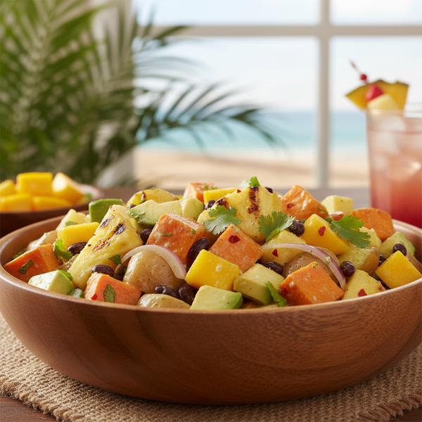 Tropical Sweet Potato and Idaho Potato Salad recipe