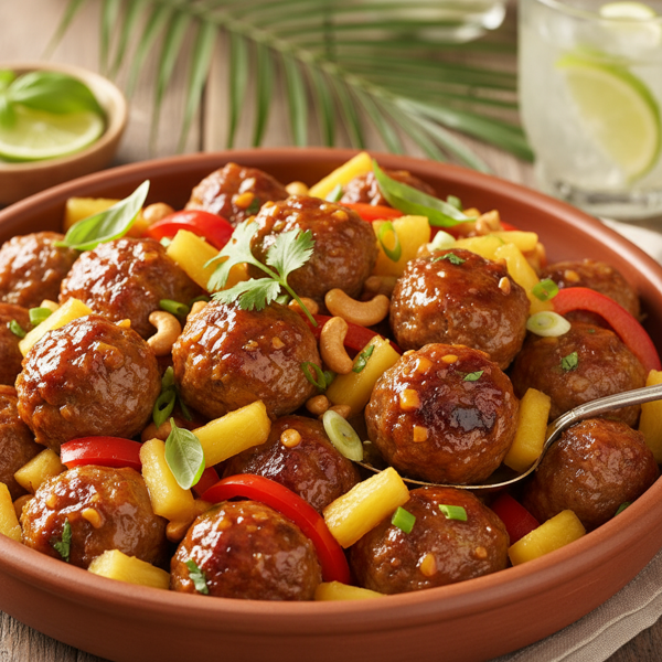 Tropical Sweet & Tangy Meatball Sauce recipe