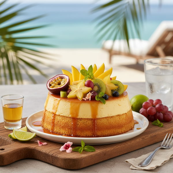 Tropical Tequila Flan Cake recipe