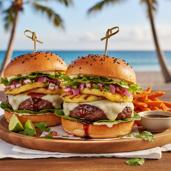 Tropical Teriyaki Beef Burgers recipe