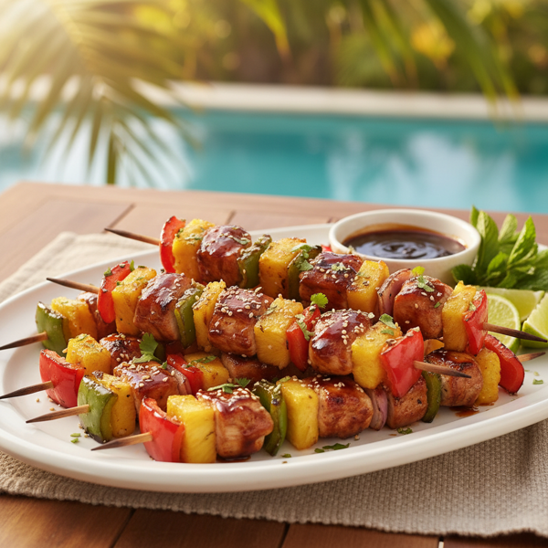 Tropical Teriyaki Chicken Skewers recipe
