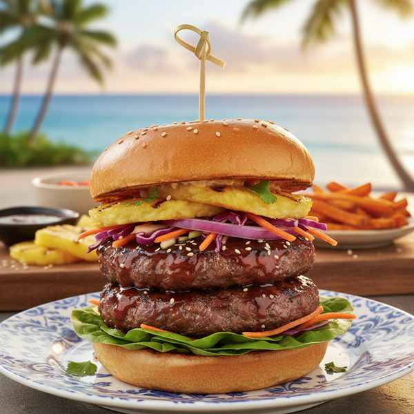 Tropical Teriyaki Paradise Burgers recipe