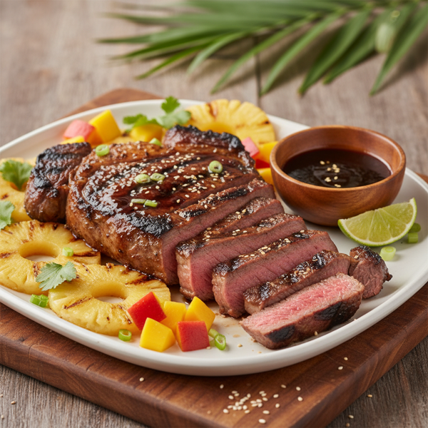 Tropical Teriyaki Rib Eye Steak recipe