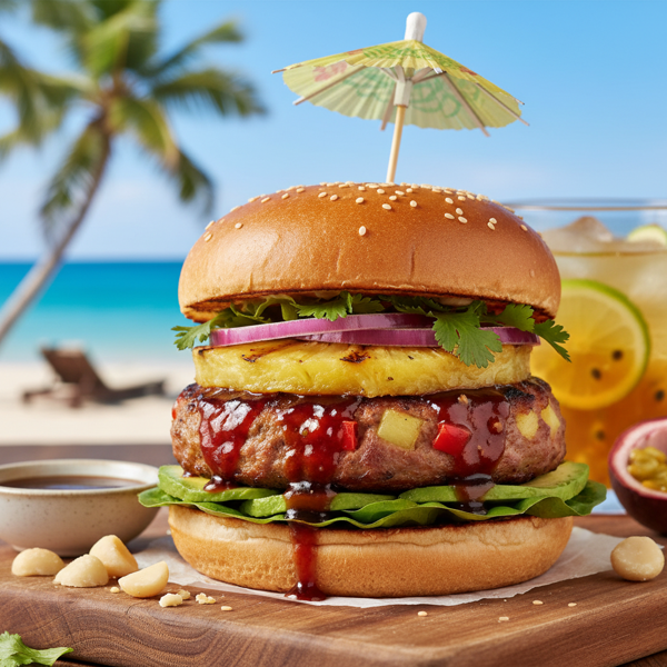 Tropical Teriyaki Turkey Burgers recipe