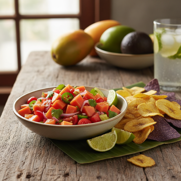 Tropical Tomato-Papaya Salsa recipe