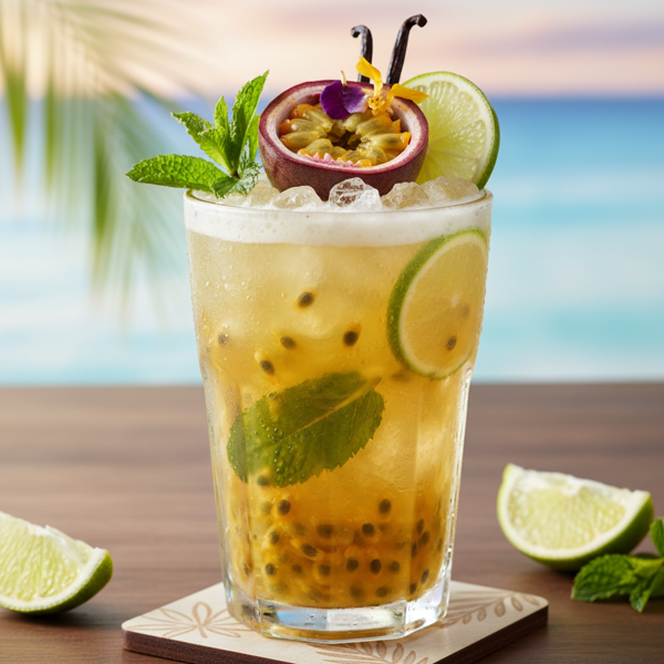 Tropical Vanilla Passionfruit Mojito recipe