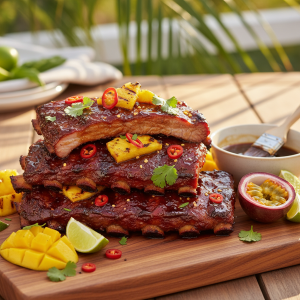 Tropical Whiskey-Glazed Baby Back Ribs recipe