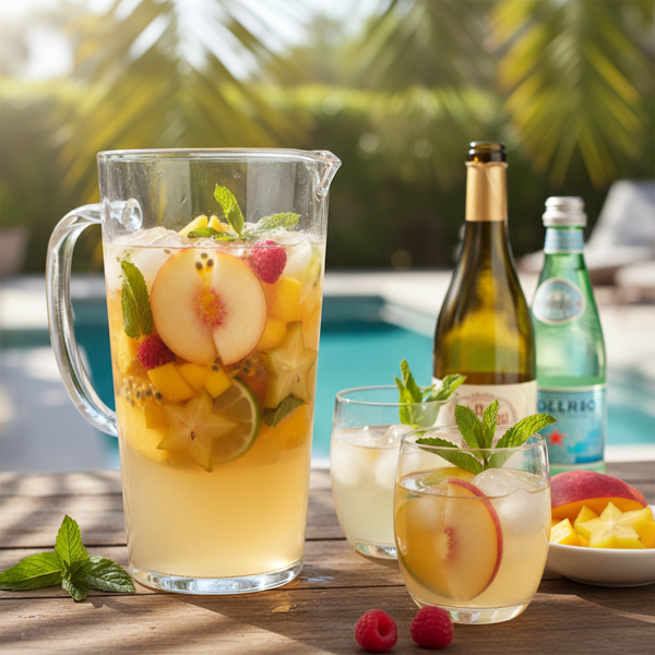 Tropical White Peach Sangria recipe