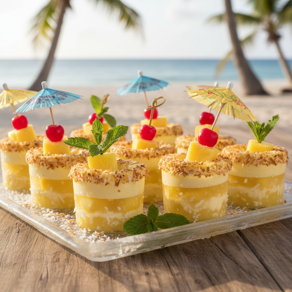 Tropical Yellow Pina Colada Jell-O Shots recipe