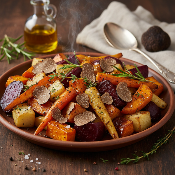 Truffle-Infused Roasted Root Vegetable Medley recipe