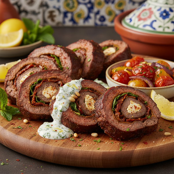 Tunisian-Spiced Flank Steak Roll-Ups recipe
