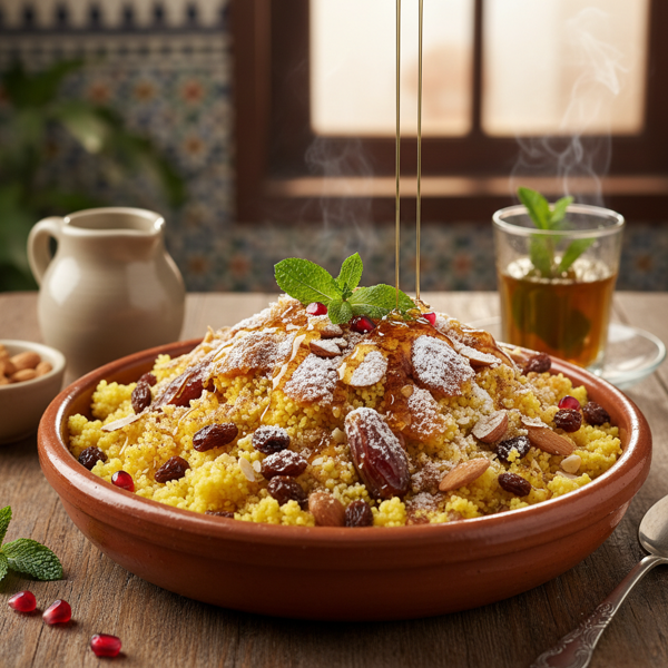 Tunisian Farka: Sweet Breakfast Couscous Delight recipe