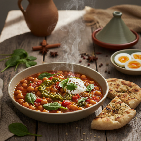 Tunisian Spiced Chickpea Breakfast Stew recipe