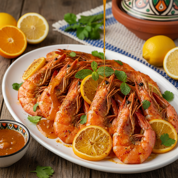 Tunisia’s Spicy Citrus Grilled Shrimp recipe