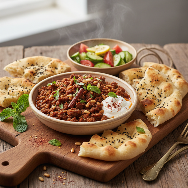Turkish Spiced Lamb Mince with Flatbread recipe