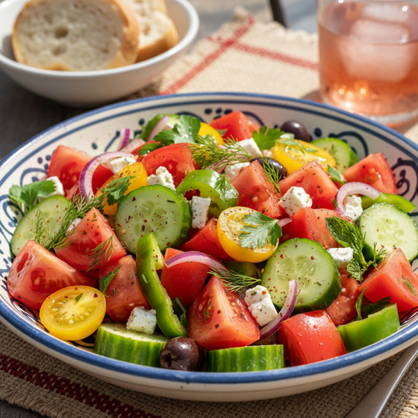 Turkish Summer Tomato and Cucumber Salad recipe