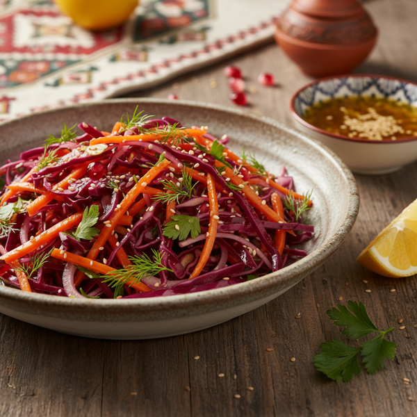 Turkish Tangy Cabbage and Carrot Salad recipe