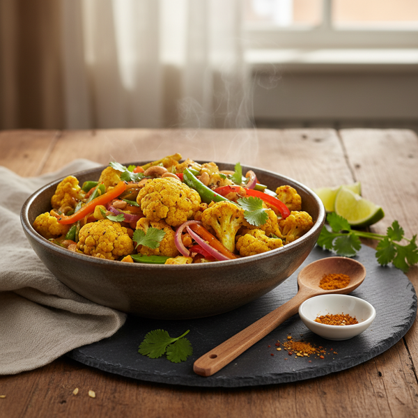 Turmeric-Infused Cauliflower Stir-Fry recipe