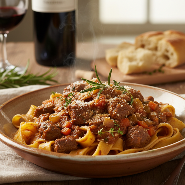 Tuscan Beef Ragu with Pasta recipe