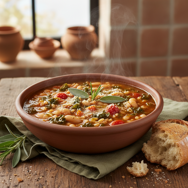 Tuscan Farro & Bean Comfort Soup recipe