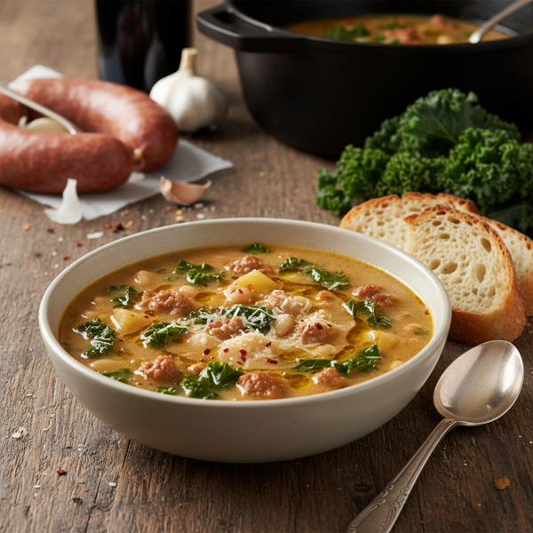 Tuscan Sausage and Kale Soup recipe