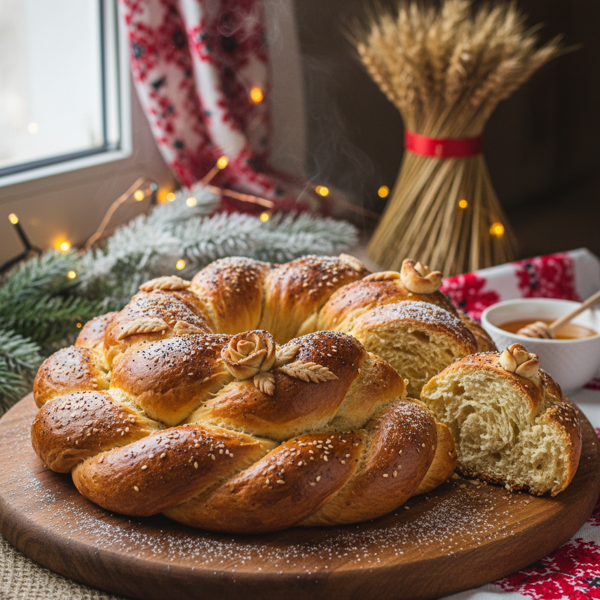Twisted Ukrainian Christmas Kolach recipe