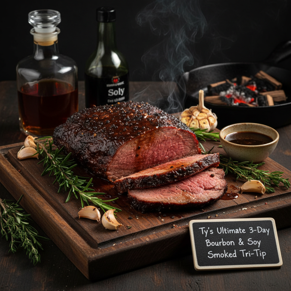Ty's Ultimate 3-Day Bourbon & Soy Smoked Tri-Tip recipe