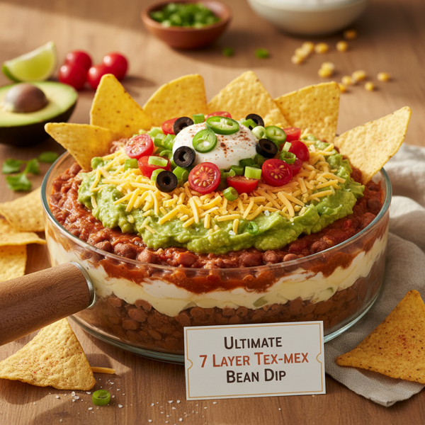 Ultimate 7 Layer Tex-Mex Bean Dip recipe