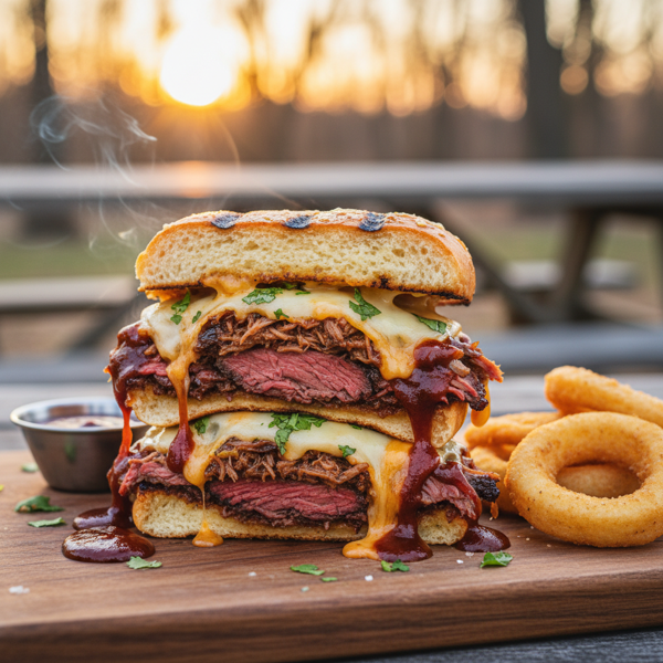 Ultimate BBQ Beef Melted Sandwich recipe