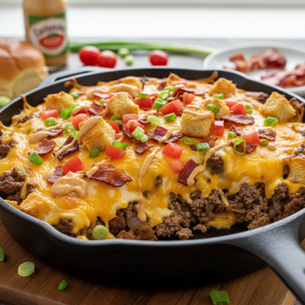 Ultimate Bacon Cheeseburger Casserole recipe