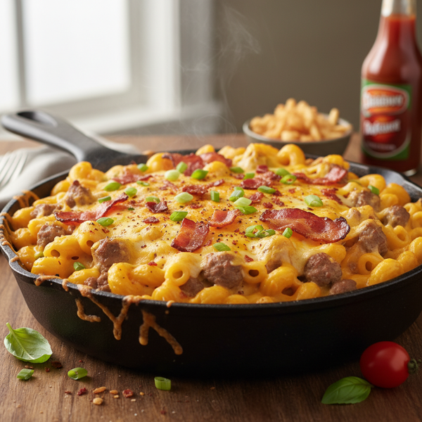 Ultimate Bacon Cheeseburger Pasta Bake recipe