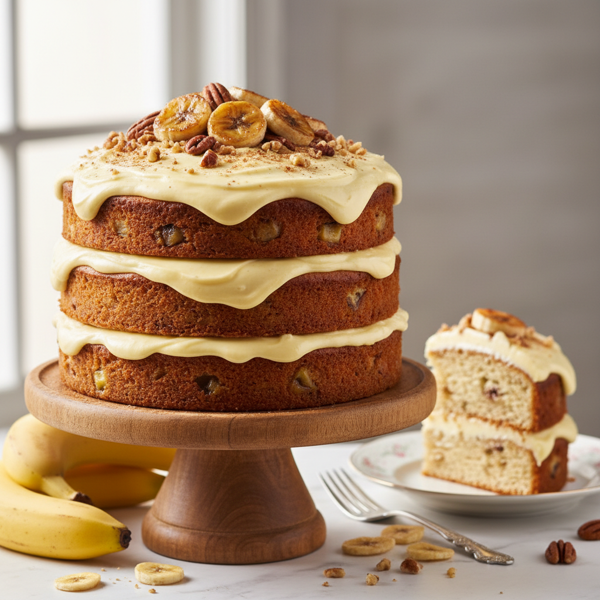 Ultimate Banana Bliss Cake with Creamy Pudding Frosting recipe
