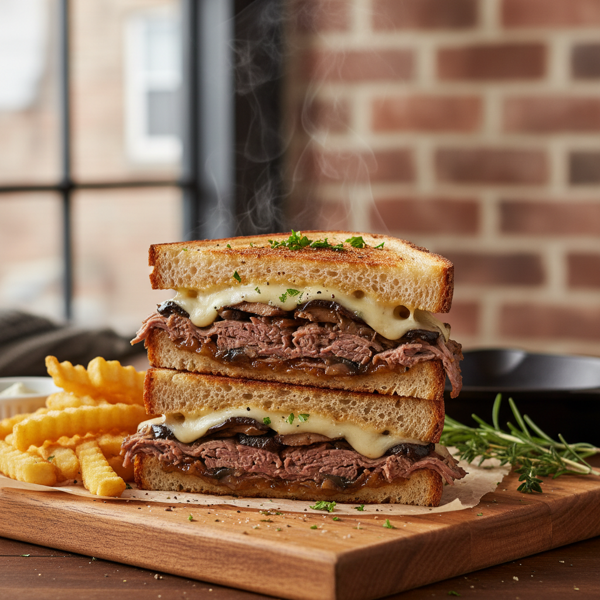 Ultimate Beef & Mushroom Melt Sandwich recipe