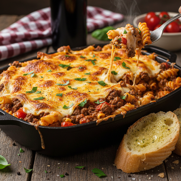 Ultimate Beef and Cheesy Pasta Bake recipe