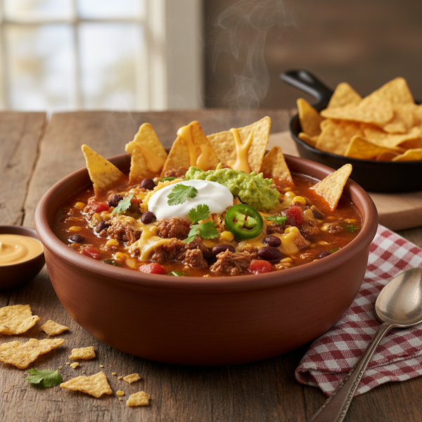 Ultimate Beefy Nacho Delight Soup recipe