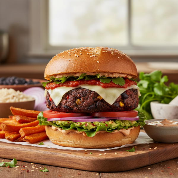 Ultimate Black Bean & Brown Rice Burgers recipe