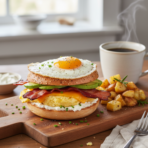 Ultimate Breakfast Bagel Delight recipe