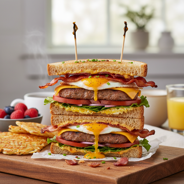 Ultimate Breakfast Club Sandwich recipe