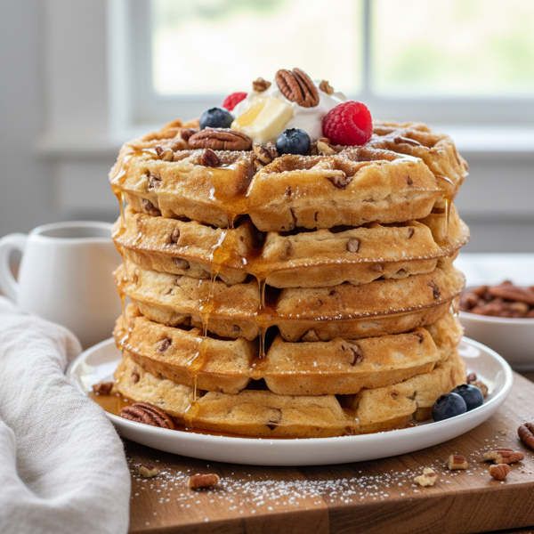 Ultimate Buttermilk Pecan Waffles recipe