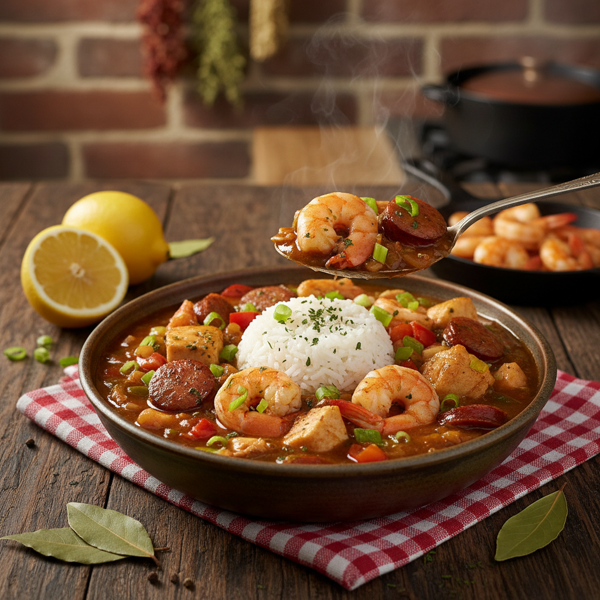 Ultimate Cajun Seafood Gumbo Delight recipe