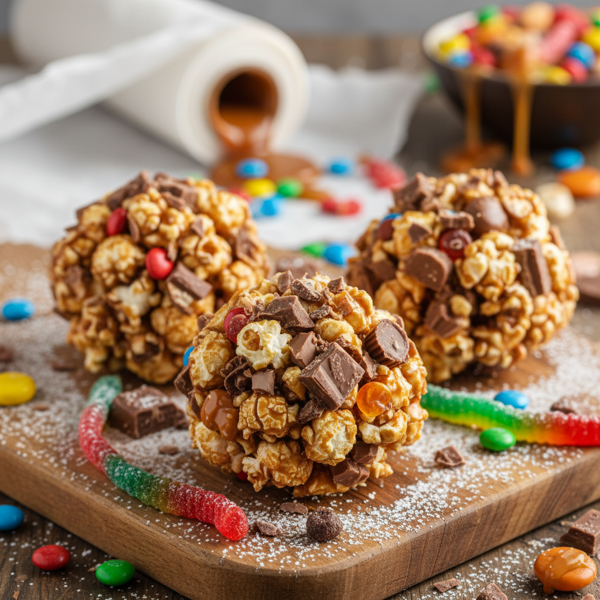 Ultimate Candy Crunch Popcorn Balls recipe
