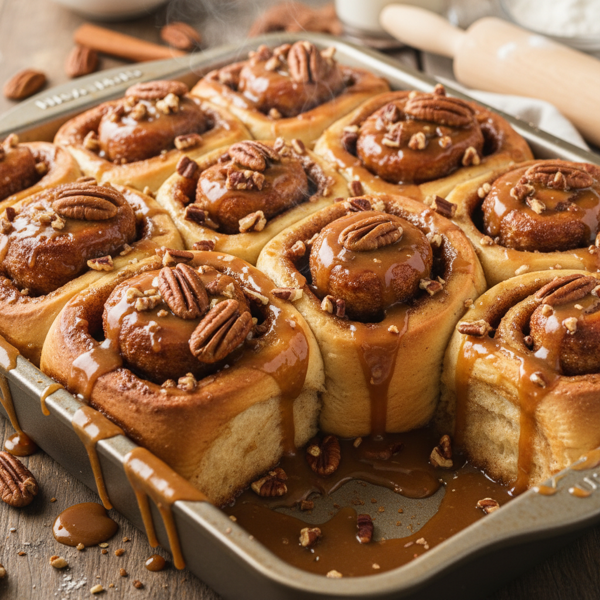 Ultimate Caramel Pecan Cinnamon Rolls recipe