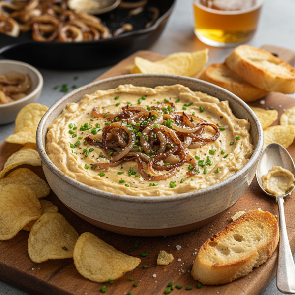 Ultimate Caramelized Onion and Shallot Dip recipe