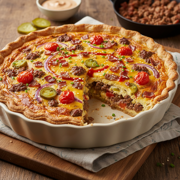 Ultimate Cheeseburger Quiche recipe