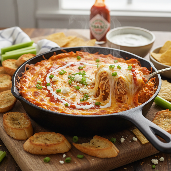 Ultimate Cheesy Buffalo Chicken Dip recipe