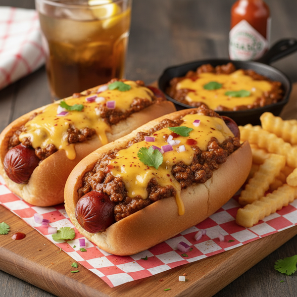 Ultimate Cheesy Chili Dog Delight recipe