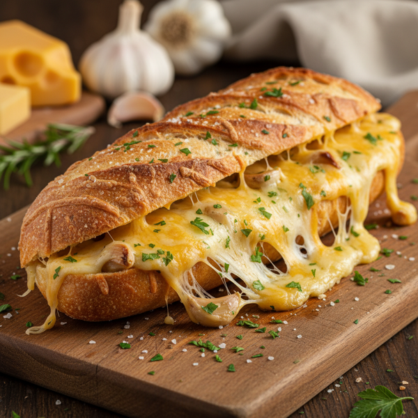 Ultimate Cheesy Garlic Baguette recipe