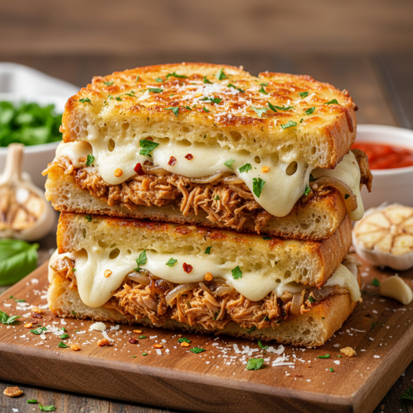 Ultimate Cheesy Garlic Bread Sandwich recipe
