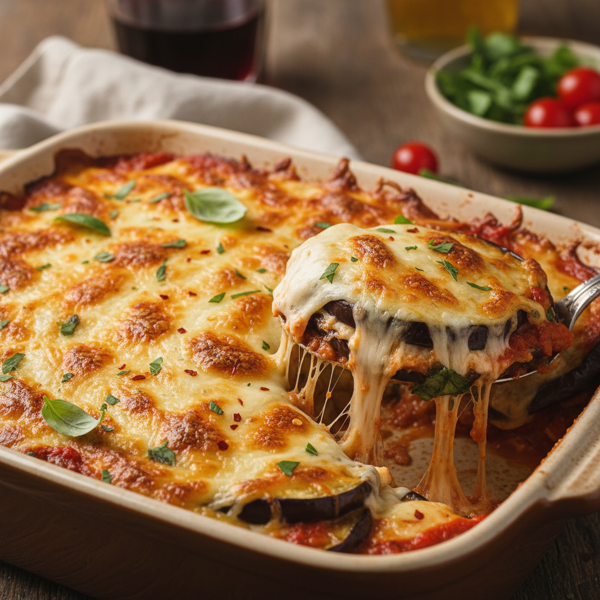 Ultimate Cheesy Low-Carb Eggplant Parmesan Bake recipe