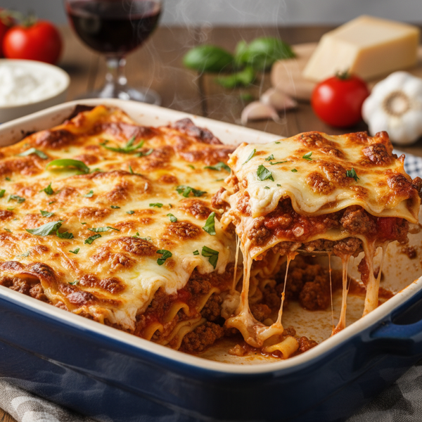 Ultimate Cheesy No-Boil Lasagna recipe
